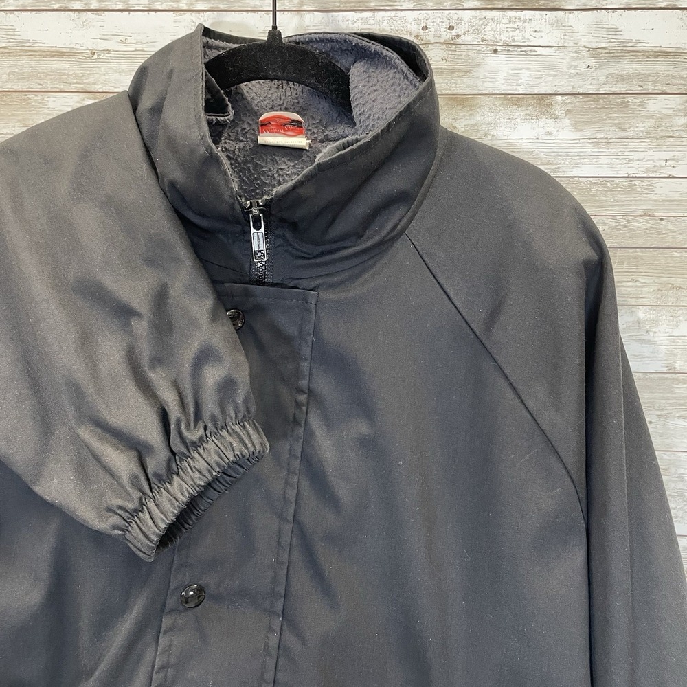 Vintage Union Line Mens M Jacket Work Black Removable Fleece Lined Vest USA‎